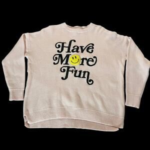 Moon & Madison “Have More Fun” Knit Sweater S